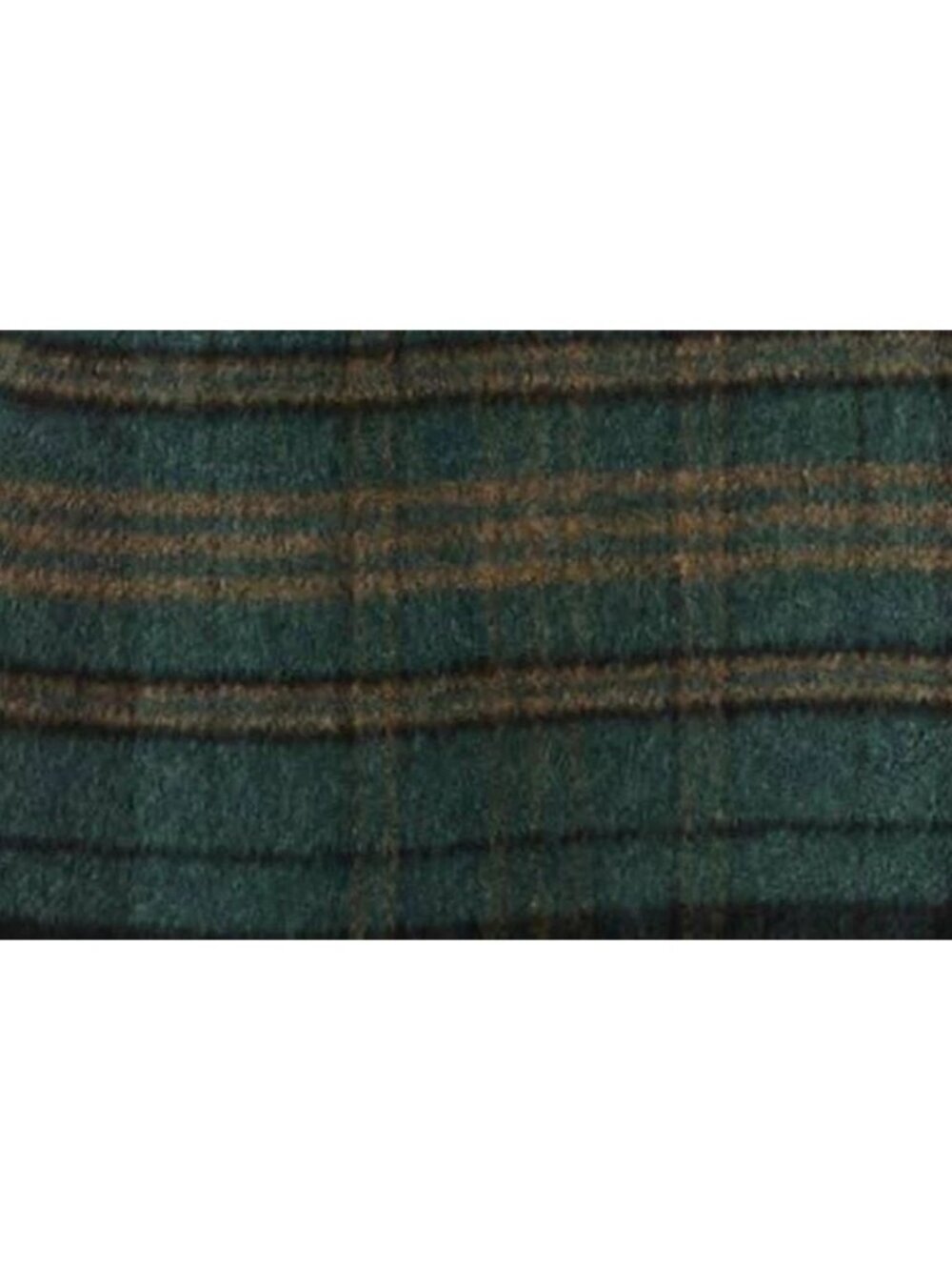 NWT Bernardo Wool Plaid Double Breasted Coat Green Medium - Picture 4 of 4